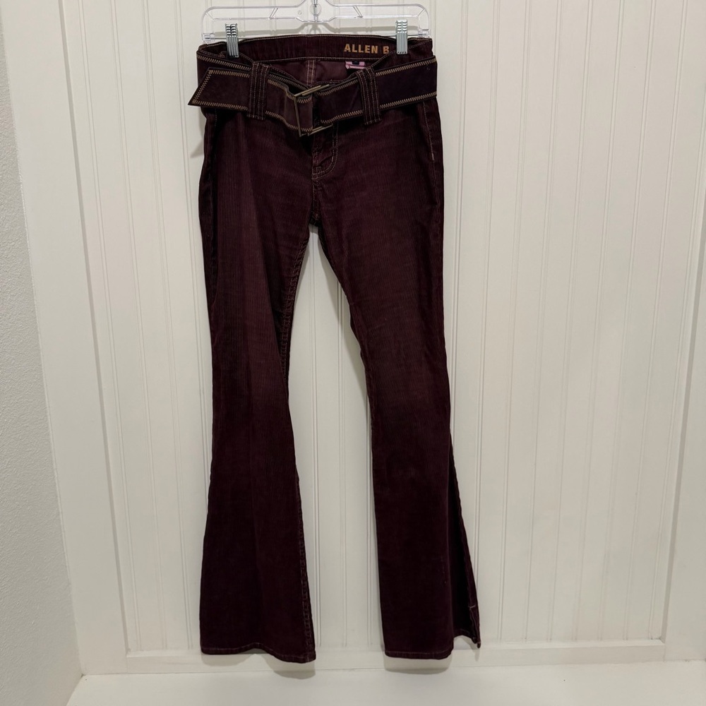 Y2K Low Rise Allen B by Allen Schwartz Corduroy Pants in Maroon